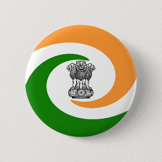Indische vlag ronde button 5,7 cm (Voorkant)