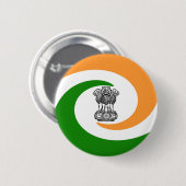 Indische vlag ronde button 5,7 cm (Voorkant /achterkant)