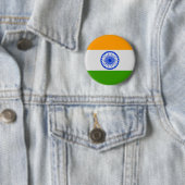 Indische vlag ronde button 5,7 cm (In situ)