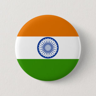 Indische vlag ronde button 5,7 cm