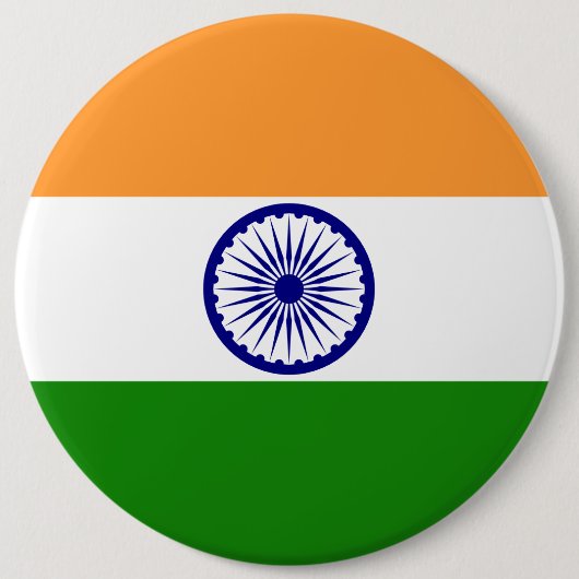 Indische vlag ronde button 6,0 cm (Voorkant)