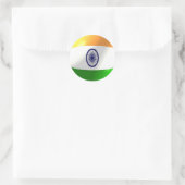 Indische vlag ronde sticker (Tas)