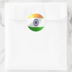 Indische vlag ronde sticker