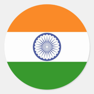 Indische vlag ronde sticker