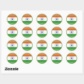 Indische vlag ronde sticker (Vel)