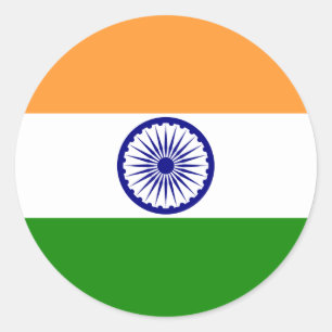 Indische vlag ronde sticker
