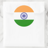 Indische vlag ronde sticker (Tas)