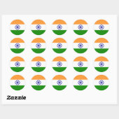 Indische vlag ronde sticker (Vel)