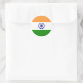 Indische vlag ronde sticker (Tas)