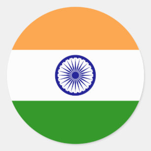 Indische vlag ronde sticker