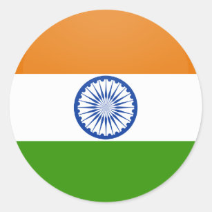Indische vlag ronde sticker