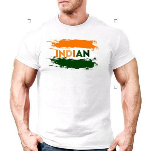Indische vlag t-shirt