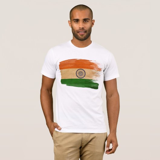 Indische vlag T-Shirt (Voorkant volledig)