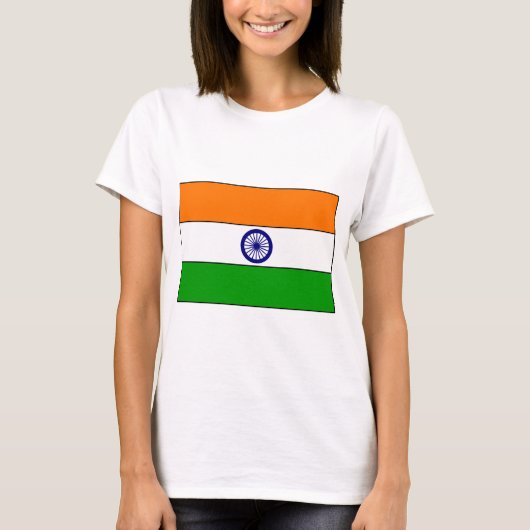 Indische vlag T-shirts en cadeaus (Voorkant)