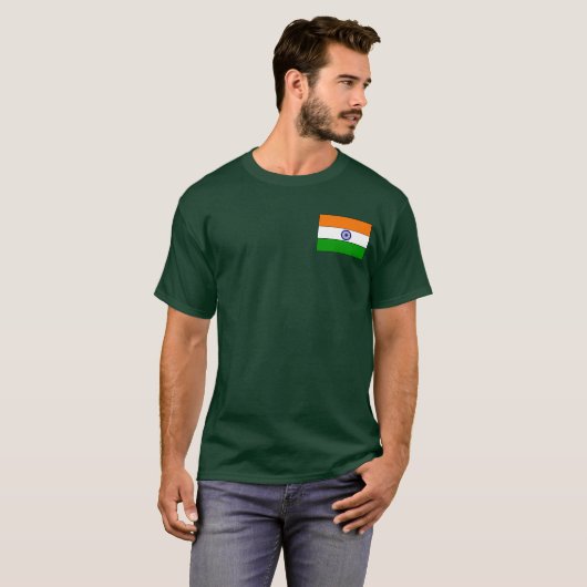 Indische vlag T-shirts en cadeaus (Voorkant volledig)