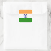 Indische vlag vierkante sticker (Tas)