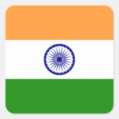 Indische vlag vierkante sticker (Voorkant)