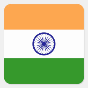 Indische vlag vierkante sticker