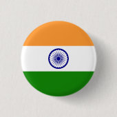 Indische vlag, vlag van India Ronde Button 3,2 Cm (Voorkant)