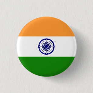 Indische vlag, vlag van India Ronde Button 3,2 Cm