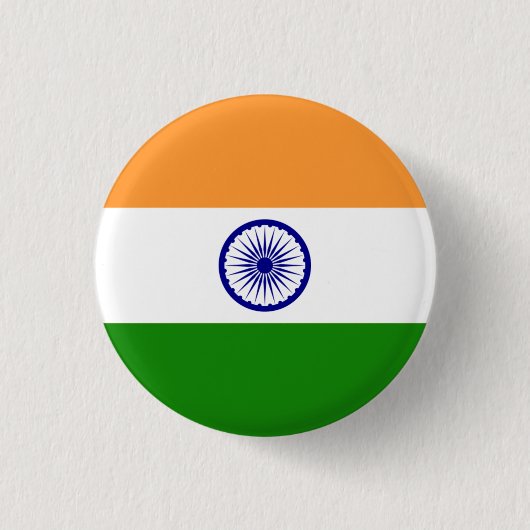 Indische vlag, vlag van India Ronde Button 3,2 Cm (Voorkant)
