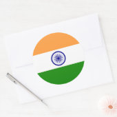 Indische vlag, vlag van India Ronde Sticker (Envelop)