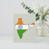 Indische vlag — volledige grootte briefkaart (Staand voorkant)