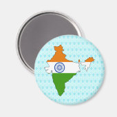 Indische vlag — volledige grootte magneet (Voorkant / Achterkant)