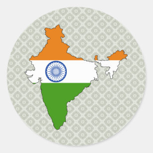 Indische vlag — volledige grootte ronde sticker