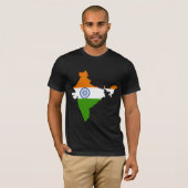 Indische vlag — volledige grootte t-shirt (Voorkant volledig)