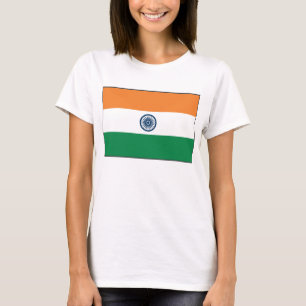 Indische vlag x kaart T-Shirt
