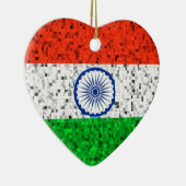 Indische vlaggenglitterversiering keramisch ornament (Rechts)