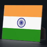 Indische vlaggenPlaque Fotoplaat<br><div class="desc">Geweldige Plaque met vlag van India. Dit product is aanpasbaar.</div>