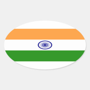 Indische vlagovale sticker