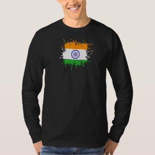 Indische vlagplatter voor mannelijke jongens en me t-shirt