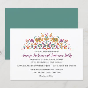 Indische Vloeienbloem Elephant Jade groene moderne Kaart