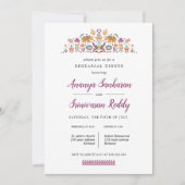 Indische Vloeiende olifantenbruiloft Kaart (Voorkant)