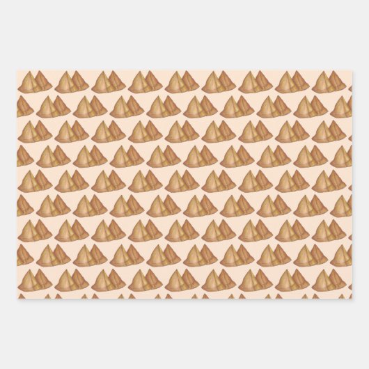 Indische voedingsgroenten, gebakken met Samosa Pas Inpakpapier Vel (Voorkant 2)