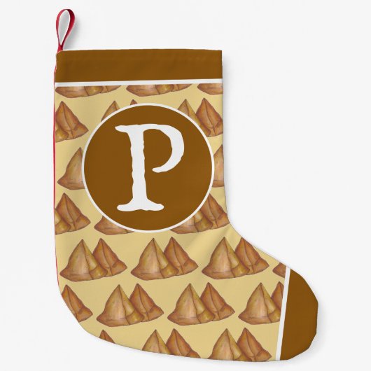 Indische voedingsgroenten, gebakken met Samosa Pas Kleine Kerstsok (Voorkant)