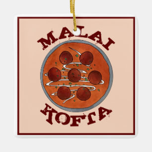 Indische voedselcuisine Malai Kofta Vegetarian Dis Keramisch Ornament