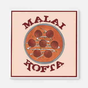 Indische voedselcuisine Malai Kofta Vegetarian Dis Magneet