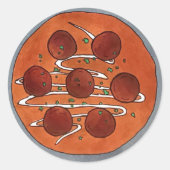 Indische voedselcuisine Malai Kofta Vegetarian Dis Ronde Sticker (Voorkant)