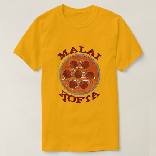 Indische voedselcuisine Malai Kofta Vegetarian Dis T-shirt (Design voorkant)