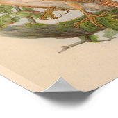 Indische vogelschildkunst met schroefdraad poster (Hoek)