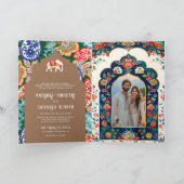 Indische volskunst olifant beige bruiloft (Binnen)
