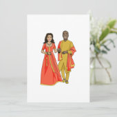 Indische vrouw en Afro-Amerikaanse Man Kaart (Staand voorkant)