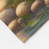 Indische vrouw en wolf bij de rivieroever fleece deken (Hoek)