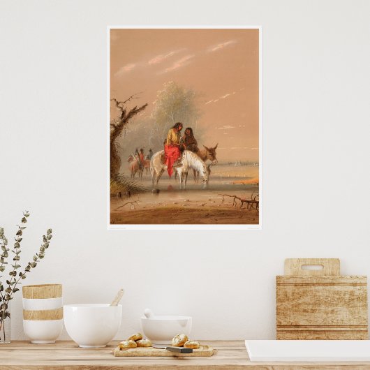 Indische watering van de bergen (1068A) Poster (Keuken)