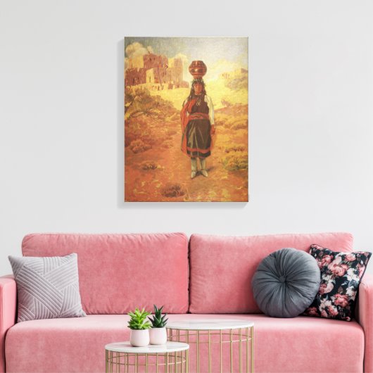  Indische watertransporteur door EW Rollins Canvas Afdruk (Insitu (Woonkamer))