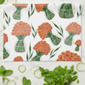 Indische Waterverf Ranunculus Theedoek (Gevouwen)